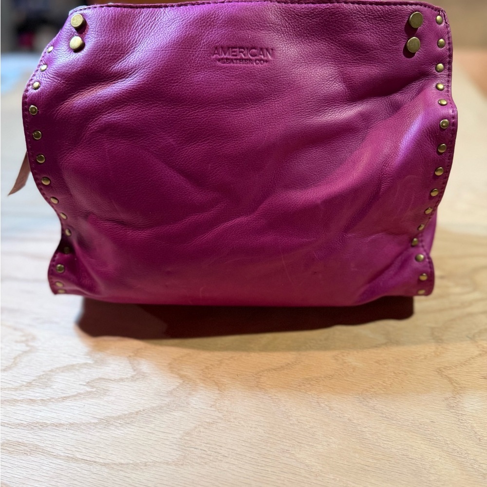 NWT American Leather Pink Studded Shoulder Bag - Picture 6 of 16